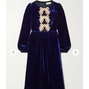 Saloni Camille Bows velvet dress Size2